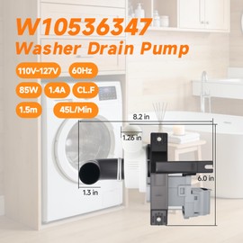 W10536347 Washer Drain Pump for Whirlpool Kenmore Maytag Washing Machine