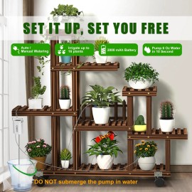 DOMICA Automatic Plant Waterer Indoor Self Watering System for 16 Potted Plants