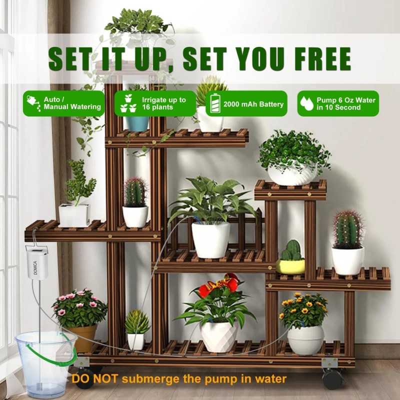 DOMICA Automatic Plant Waterer Indoor Self Watering System for 16