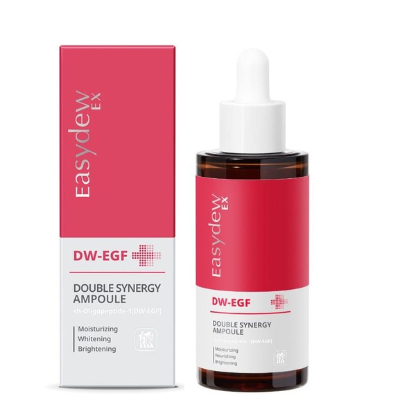 EASYDEW DW-EGF Double Synergy Ampoule 1.7fl oz - Award-Winning Anti Aging Serum with Human Epidermal Growth Factor Collagen Hyaluronic Acid Bakuchiol Regenerate CellsValentine’s Day Gifts for Her