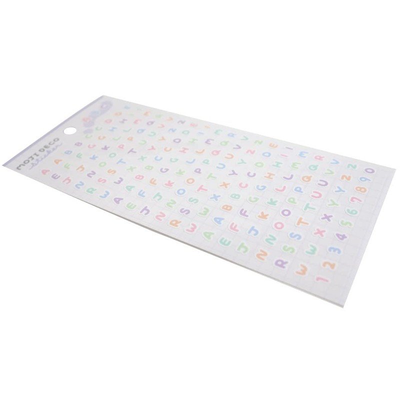 [Moji Deco Sticker] Sticker Sheet/Pastel Alphabet