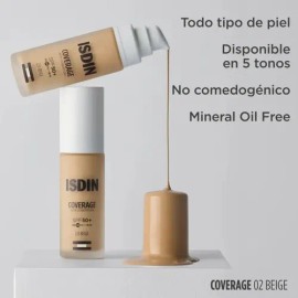 Base De Maquillaje Coverage Tono Beige Spf 50 30ml Isdin