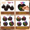 YYBD 24 Pack Back to School Apple Scratch Art Cards