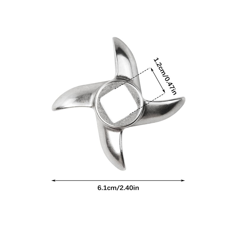 4PCS Meat Grinder Blade, Food Grinder Blade Mincers Replacement (#12)