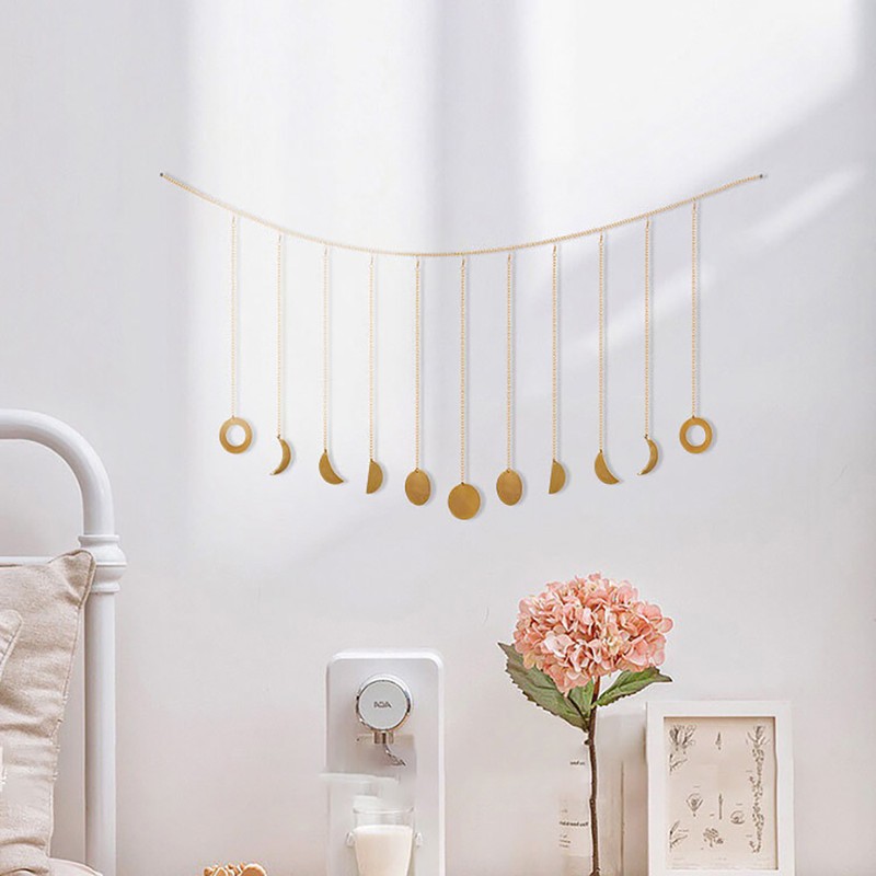 Moon Phase Garland Hanging Moon Phase Decoration Lunar Wall Ornaments
