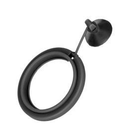 CHICIRIS Anillo de alimentación de peces, anillo de alimentación de tanque de peces Círculo de alimentos flotante de tanque de peces de plástico con ventosa fuerte para alimentar alimentos en escamas (negro)