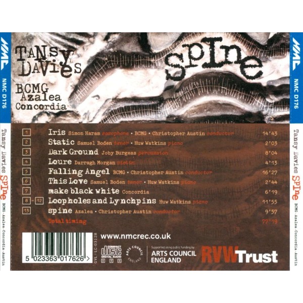 VARIOUS ARTISTS TANSY DAVIES: SPINE NEW CD
