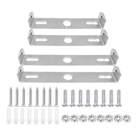 4Pcs Ceiling Light Fixture Mounting Bracket Lighting Fixture Ceiling Plate Brackets Stainless Steel Crossbar Chandelier Bracket for Pendant Light Home Office 9cm 10.5cm with Screws Silver