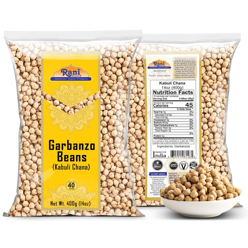 Rani Garbanzo Beans (Kabuli Chana) 14oz (400g) ~ All Natural