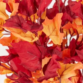 Factory Direct Craft Set of 4 Artificial Autumn Colored Leaf 15" Spray Bushes