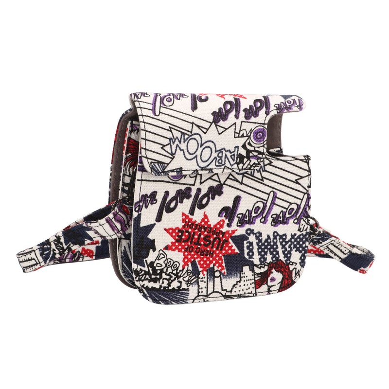 Instant Camera Case Comic Style PU Leather Protective Storage Bag