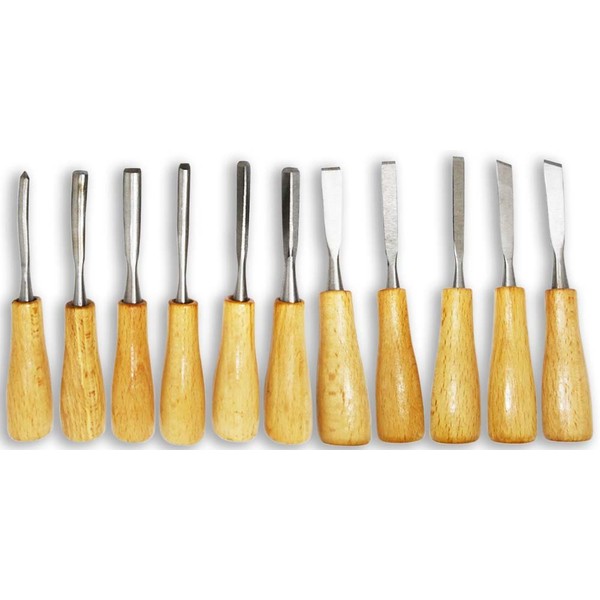 WEDGE 11 Piece Fine Carving Tools Set | Compact 5.5"