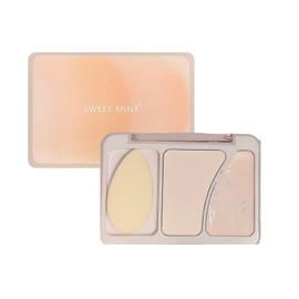 UNYOKE Highlight Palette, Matte Highlight Cream, Contour Concealer Cream, Face Brightening, Natural Double Highlight Palette-02#