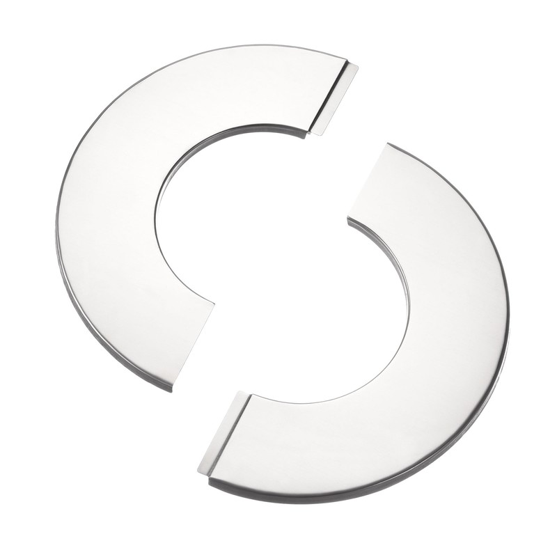 sourcing map Wall Split Flange, Stainless Steel Round Escutcheon Plate