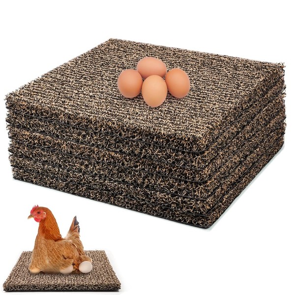 Kalekey 6 Pack Nesting Pads for Chicken Coop, 12"x12" Chicken