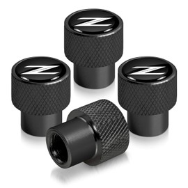 iPick Image for Nissan 370Z Z Logo in Black on Black Aluminum Tire Valve Stem Caps