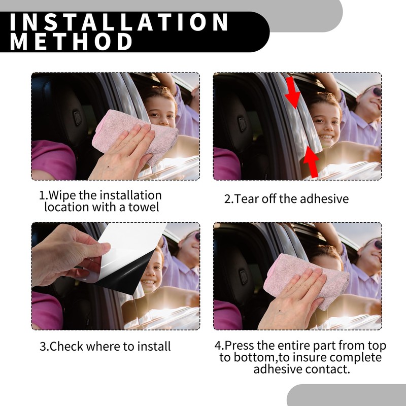 Partuto Door Pillar Window Trim - Car Front Left Right