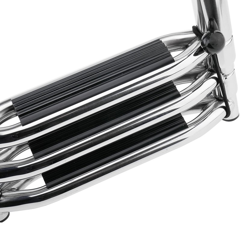 Amarine Made Stainless Steel in-Board 3 Steps Telescoping Ladder Folding