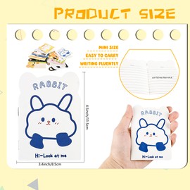 128 Pcs Mini Notebooks for Kids Small Cute Animal Notebook Bulk Cartoon Notepads for Office School Party Favors Classroom Prizes Gift, 16 Styles