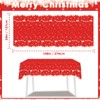 HNH Christmas Santa's Sleigh Table Covers Disposable Tablecloths Red 2