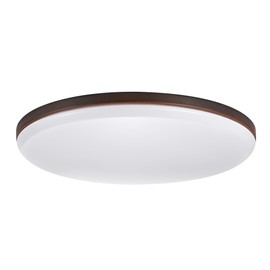 Globe Electric Ellington LED Integrated Flush Mount Ceiling Light, Dark Bronze Finish, Frosted Shade, Energy Star Certified, Ultra Slim Design, 2200 Lumen