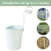 Joyfernal Hanging Planters for Outdoor Plants, 17" Railing Planter Pots,