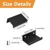MOROBOR Black Mini Finger Edge Pull, 16pcs Concealed Handle Modern