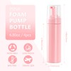 Botella de espuma vacía rosa de 7.5 oz/200 ml, botella