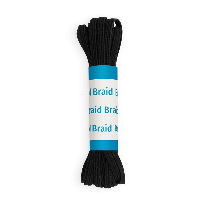 Dritz 9329B Braided Elastic, 1/8-Inch x 4-Yard, Black