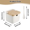 Ziyonix Sugar Bowl, Ceramic Salt Container Condiment Pots Spice Jar