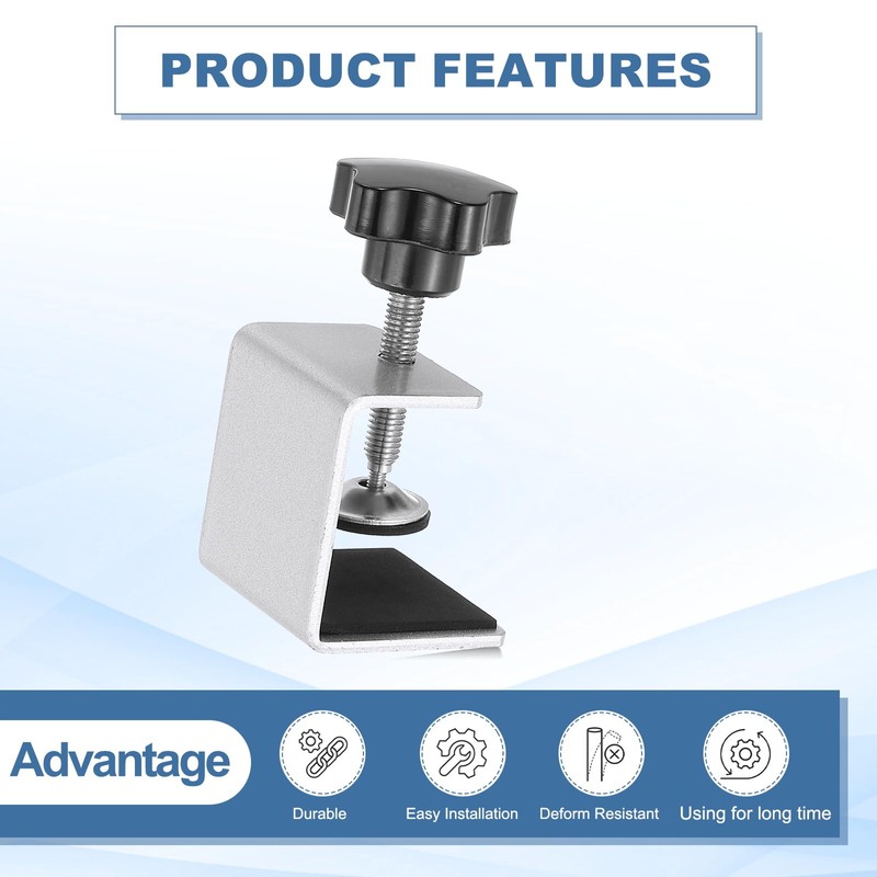 PATIKIL C Clamps, Pack of 2 Heavy Duty Metal Black