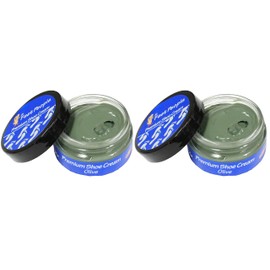 FeetPeople Premium Shoe Cream 1.5 Oz, 2 Pack, Olive