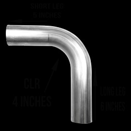 Khaos Motorsports 2 End Expanded 2.5" 90 Degree Exhaust Mandrel Bend 304 Stainless 16 gauge 2 Pack