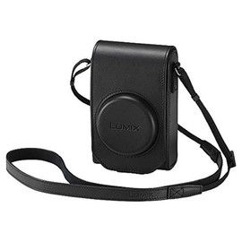 Panasonic LUMIX DMW-PHS84XEK Leather Case for TZ101 with Shoulder Strap and Belt Loop - Black