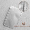 DY.2ten 10 Pack A7 Zipper Binder Pockets, Translucent 6 Hole