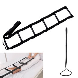 PCVANLEY 2 Pcs 6 Handle Bed Ladder Assist And Black Leg And Foot Lifter,Bed Ladder Assist Device Suitable For The Elderly, Pregnant Women, Disabled Persons And Injured Persons