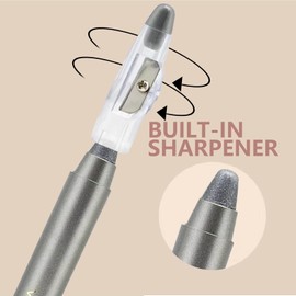 Daeuwiutr Gray Eyeshadow Stick, Highlighter Eye Liner,Eye Brightener Stick, Shimmer Creamy Eyeshadow, Waterproof Eyeshadow Pencil Long Lasting Eye Shadow Makeup.#1 smoky dark gray shimmer