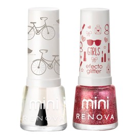 Esmaltes de uñas Renova Mini Duo Annika y Brillo cada uno 7.7ml