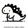 'Kawaii Dinosaur' Clear Sticker Decal – Waterproof Film for Windows,
