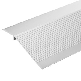 uxcell Aluminum Floor Transition Strip, 35.4inch Door/Tile/Carpet to Tile Transition Strip, Carpet Edging Strip for Laminate Doorway Edge, Fit Height 0.4-1.4 Inch(Silver)