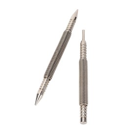 2PCS Dual Head Nail Setter Hinge Pin Punch Set Multi Use Spring Nail Set for Wood Metal Plastic Hammering Punching