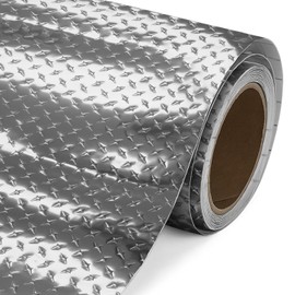 VViViD Metallic Silver Diamond Plate Sheet Vinyl Chrome Finish, Peel & Stick Application for Craft & Hobby, (16” x 3ft)