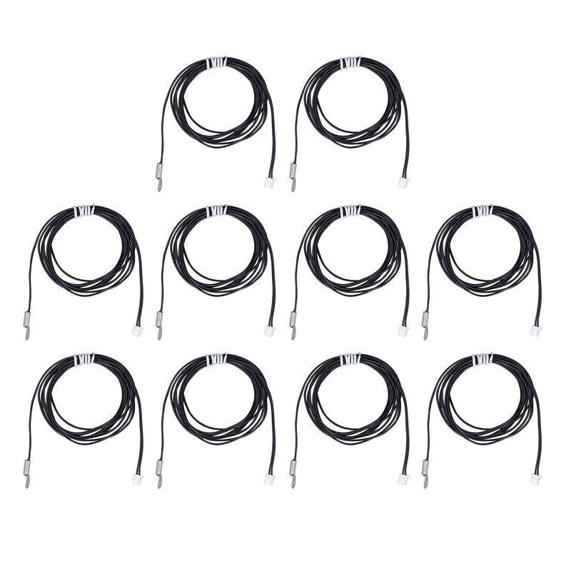 10Pcs Temperature Sensor Probe NTC Thermistor Temp Transducer Cold Pressed