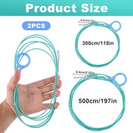 Morocket 4-Piece Cleaning Brush Set, Drain Brush 300 cm & 500 cm, Sunroof Cleaning Brush, Hose Brush, Car Cleaning Brush, Extra Long, Fridge Cleaning Set