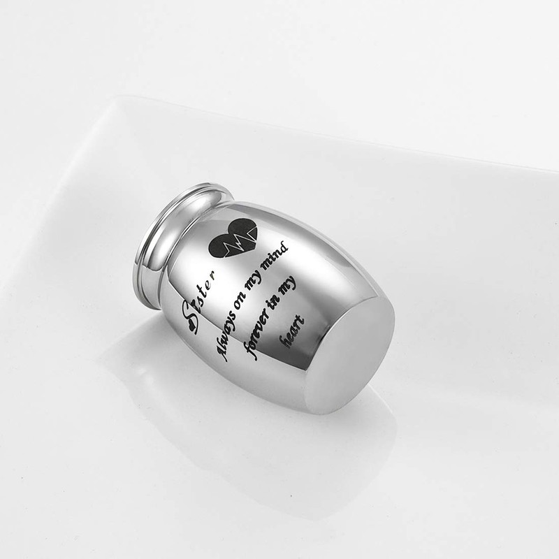Sunling Decorative Memorial Keepsake Urns for Cremains Stainless Steel Mini
