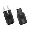 Tertullus 1 Pair Brass Rhodium-Plated High End Schuko Plug +