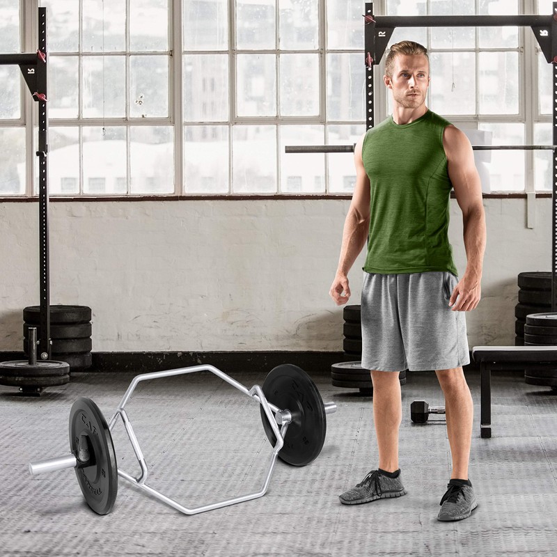 CAP Barbell Olympic Trap Bar, Shrug Bar, High Hex Bar