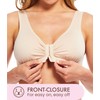 Carole Martin Full-Freedom Front Closure Wireless Cotton Bra-42 Beige