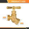 2-Pack HeSun Brass Garden Hose Faucet/Valve, 1/2" FIP Inlet x
