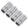uxcell 4 Pcs 1/4-Inch Drive 7mm 6-Point Shallow Socket, Metric,